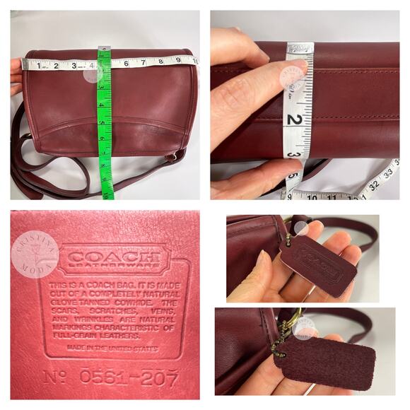 Vintage Coach Austin Bag 9909 Bordeaux USA 1990's - Picture 9 of 10